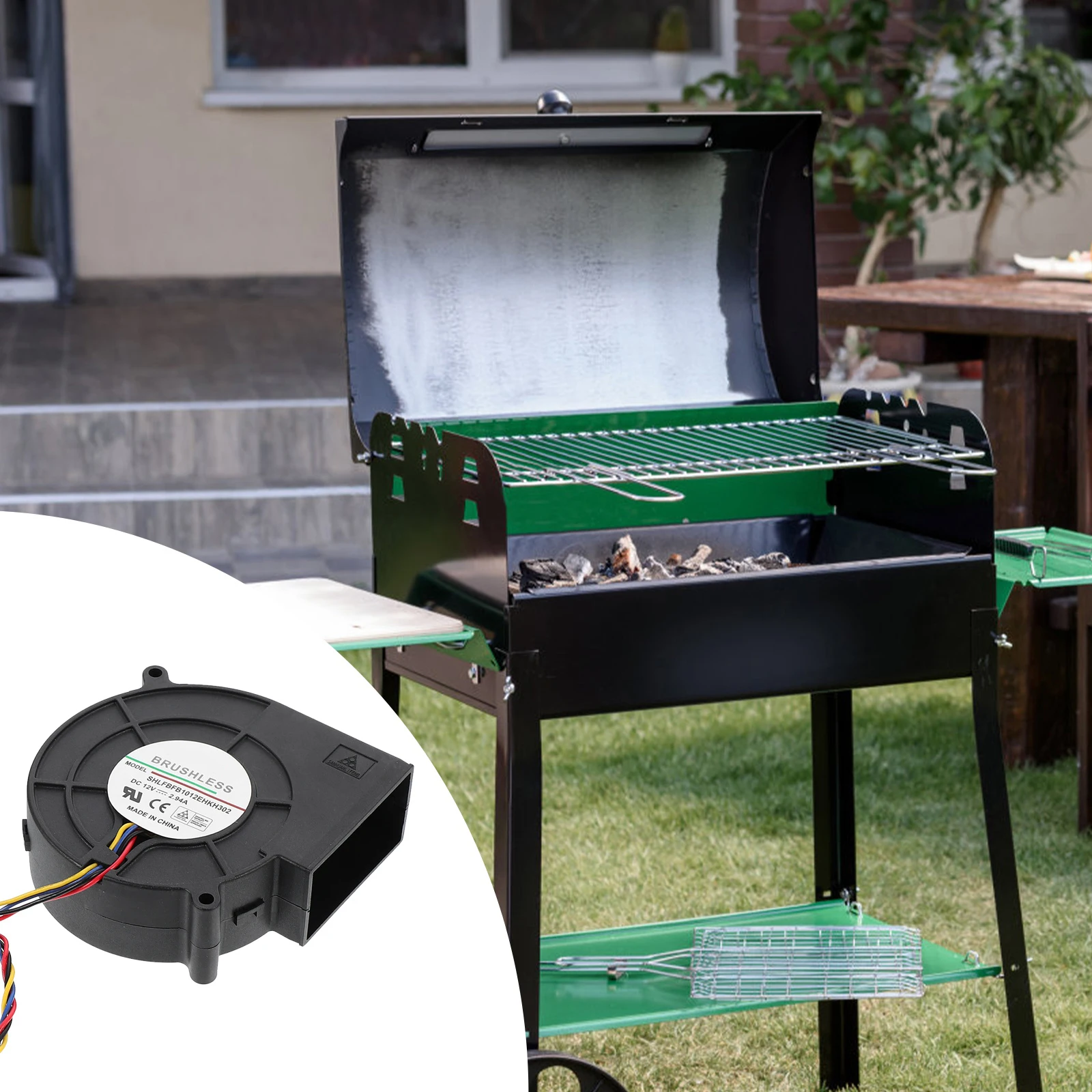 

12V 2.94a Oven Furnace Dc Blow Fan Ultra-Long Life High Air Pressure Grill Cooling Fan Furnace Accessories Oven Parts