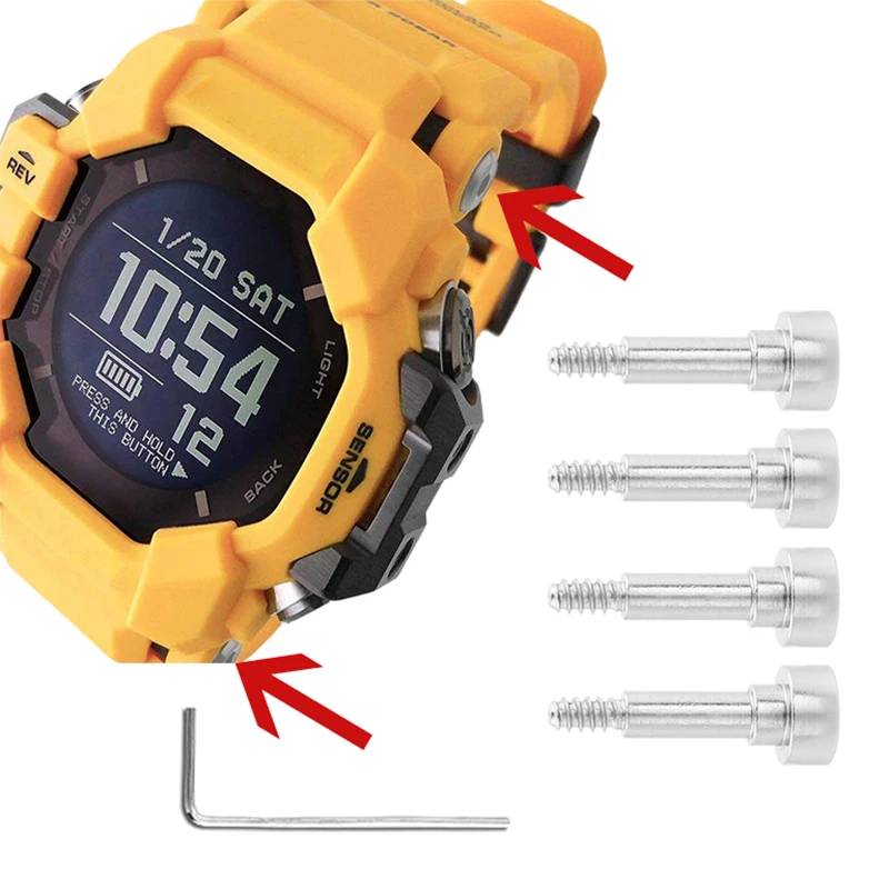Rangeman GPR H1000 Screw Accessories For Casio 3554 Watch GPR-H1000 Screw Strap Side Nut Female Connecting Rod Repair Accessorie