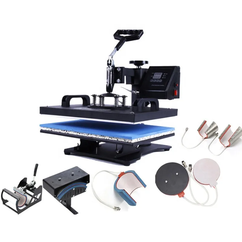 8 In1 Combo Multifunction Sublimation Desktop Iron Baseball Digital Swing Away Transfer Heat Press Machine