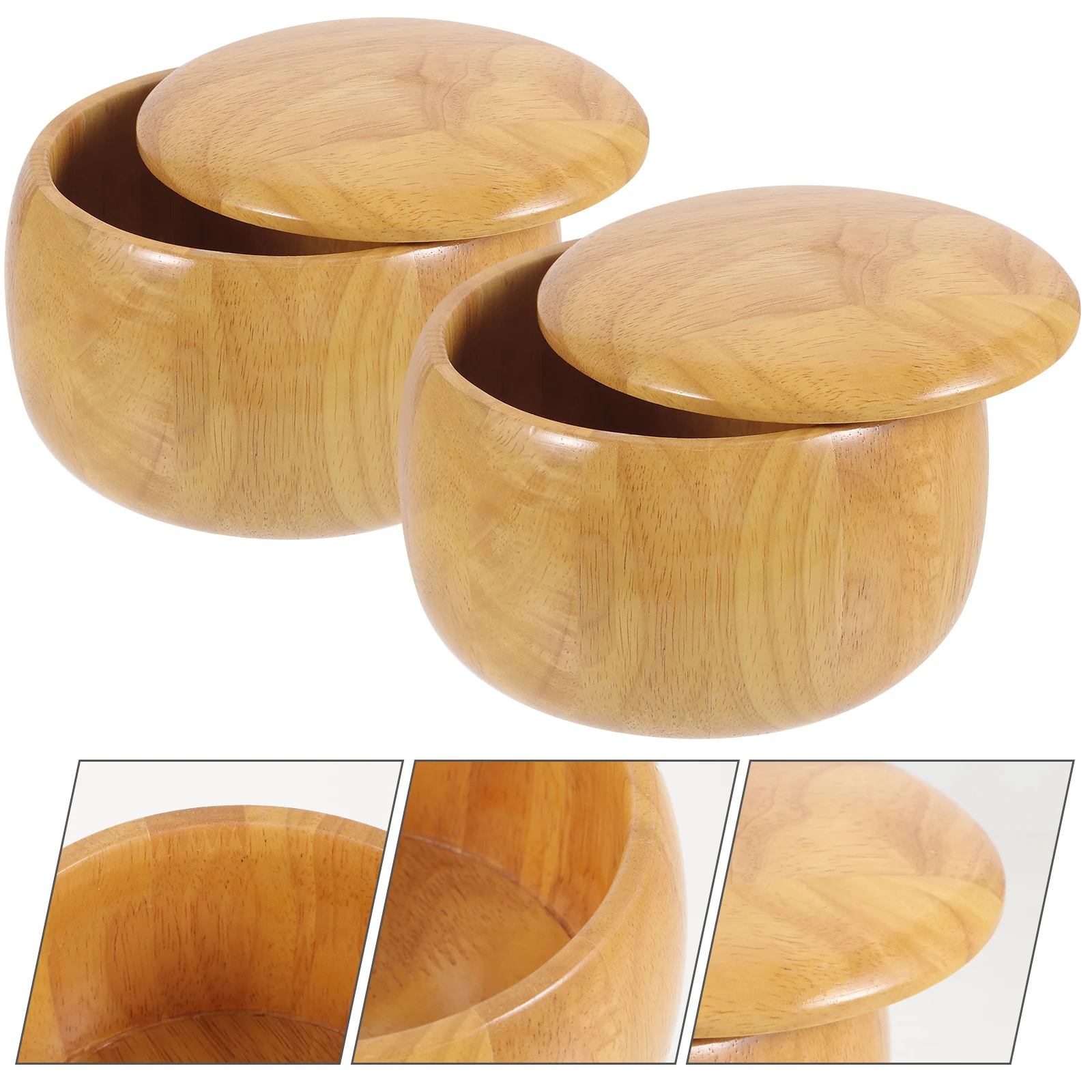 

2 Pcs Board Game Accessories Storage Case Professional Go Bowl Bowls Can Chess Rustic Decor