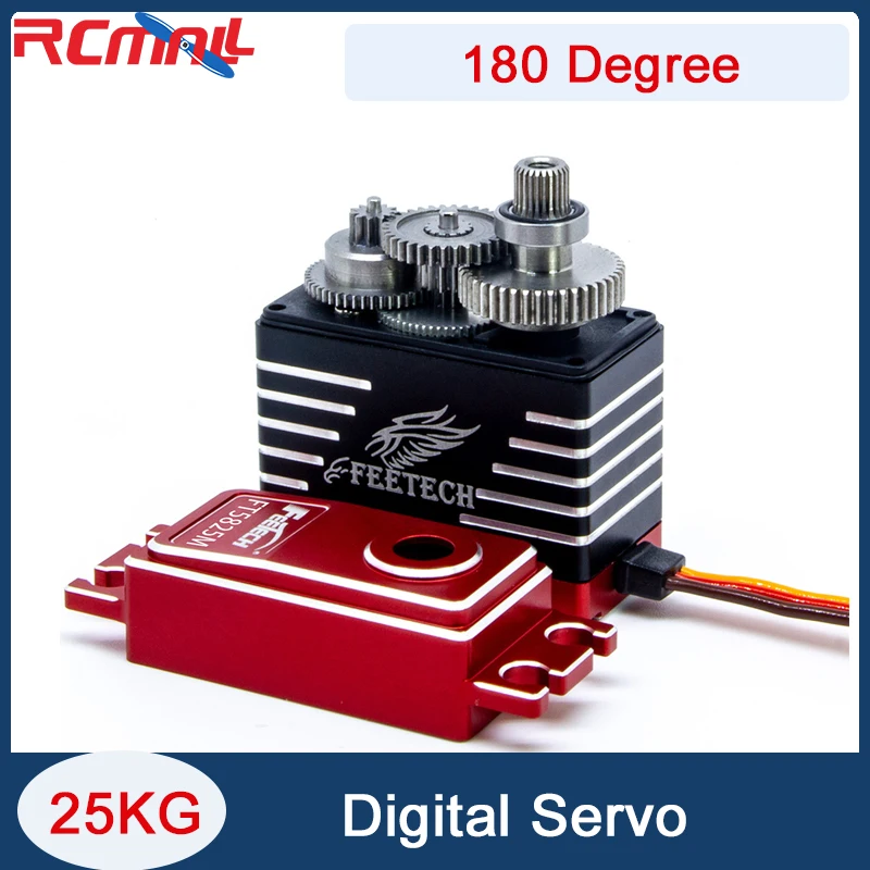 FT5825M 25KG Digital Servo Metal Case Steel Gear 180 Degree with 25T Arm 4V~8V for RC Car Crawler Buggy Equipment Parts