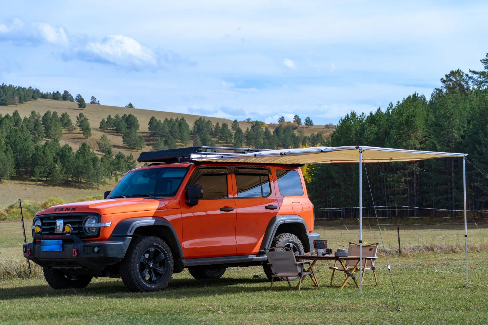 Camping Retractable Waterproof Sun Protection Car Side Roof Awning Tent Motorhome Oxford Fabric Outdoor Tents For Car