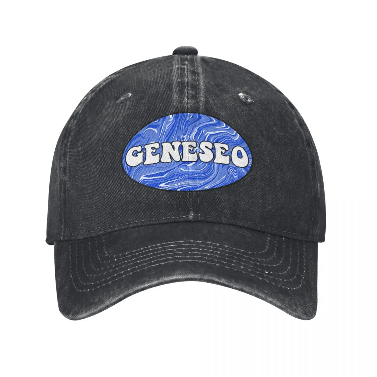 Geneseo Tie-dye Baseball Caps Vintage Denim Washed Headwear Unisex Style Outdoor Running Hats