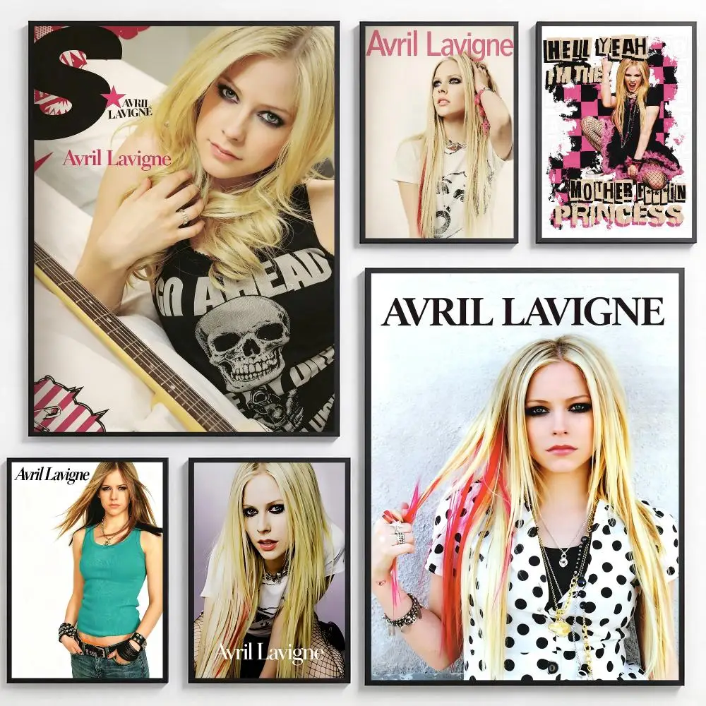 music Avril Lavigne Poster Poster HD Printing Modern Minimalist Style Home Decor for Living Room Dining Room Gift