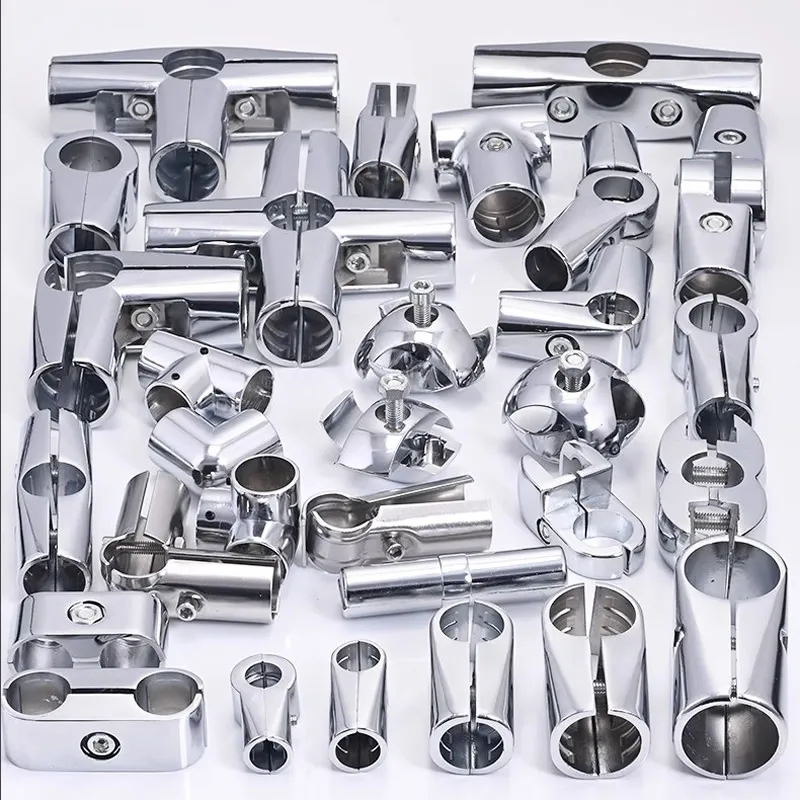 Aluminum alloy connector for Stainless steel tube pipe Movable fastening Shelves Clothes rack Display rack Connector fittings
