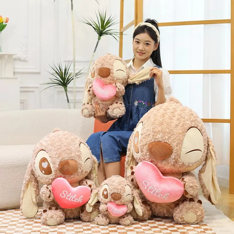 Stich Plüsch Große Cartoon Herz Umarmung Stich Plüsch Spielzeug Schokolade Stich Puppe Valentinstag Mädchen Geschenk Rose Samt Stich