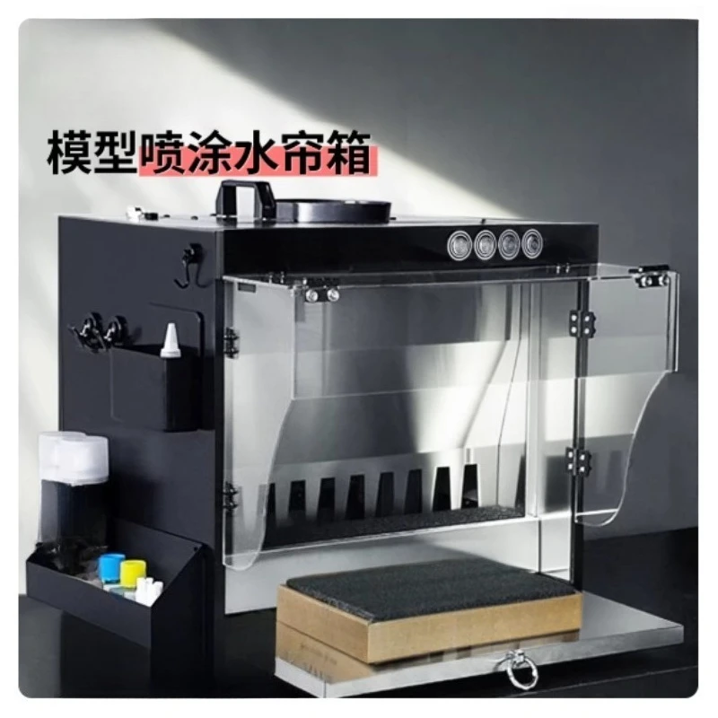 Stainless Steel Water Curtain Spray Booth Negative Pressure Exhaust Workbench Water Curtain Box for Painting