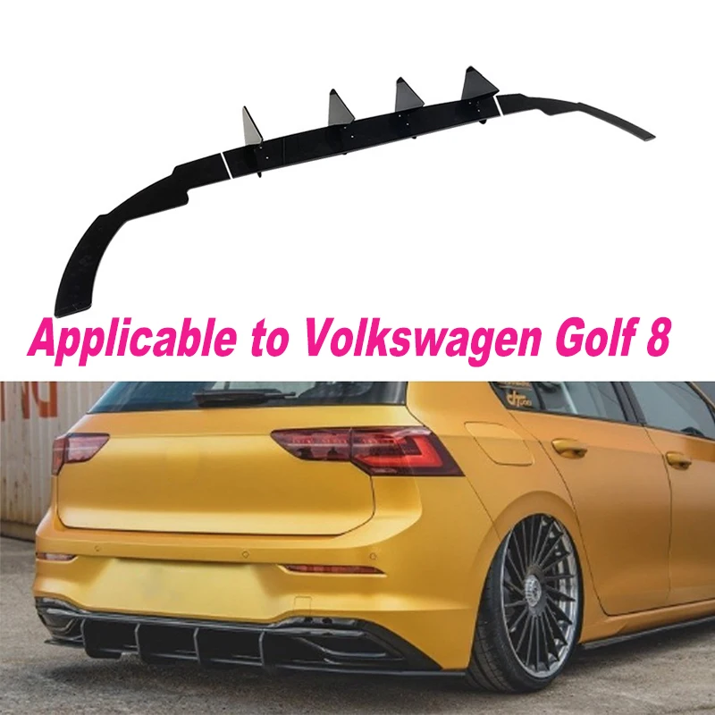 Applicable to Volkswagen Golf 8 High 8 Pro Golf Mk8 2021 + Tail Lip Rear Lip Rear Blade Spoiler Modification