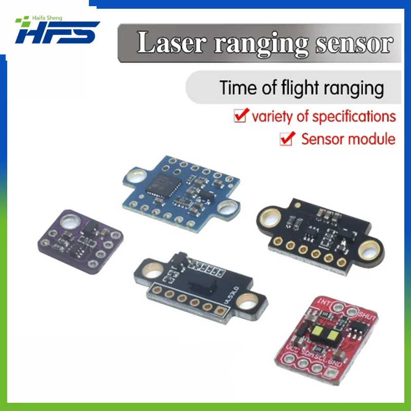 

VL53L0X VL53L1X Time-of-Flight (ToF) Laser Ranging Sensor Breakout 940nm GY-VL53L0XV2 Laser Distance Module I2C IIC 3.3V/5V