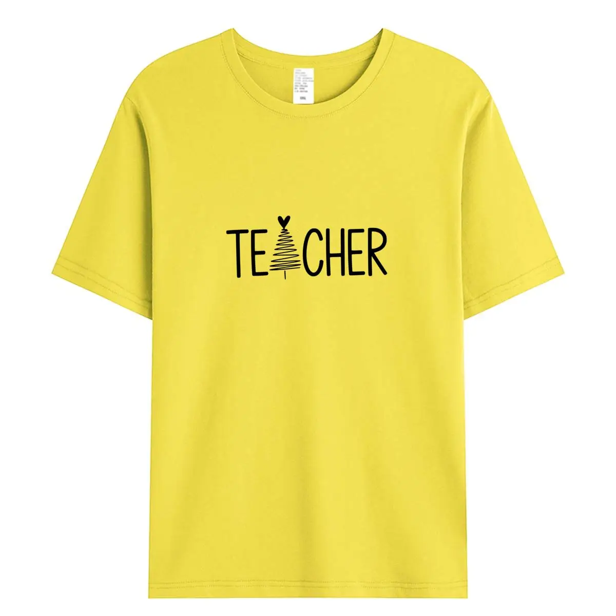 Oversized Top Women Tee Shirt 2026 Summer Clothing New Teacher Graphic Woman Short Sleeve Tshirt 100% Cotton Female T-shirt