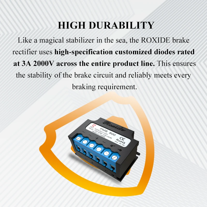 PMB 800 Brake Rectifier Module, 420V Transformer Rectifier, Motor Holding Brake Switching Power Supply, Rectifier