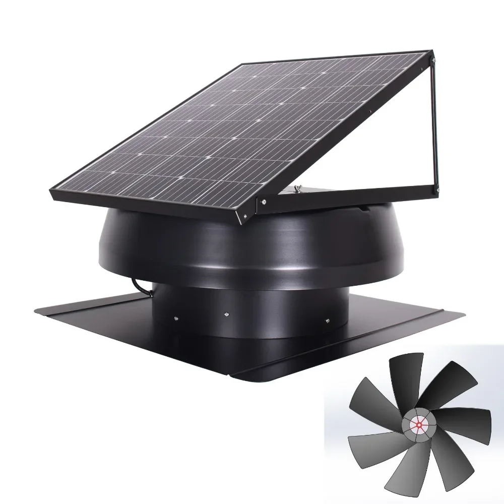 

Ready To Use Powerless Roof Turbine Industrial Exhaust Fan 60W Solar Powerful Rooftop Attic Ventilation Extractor