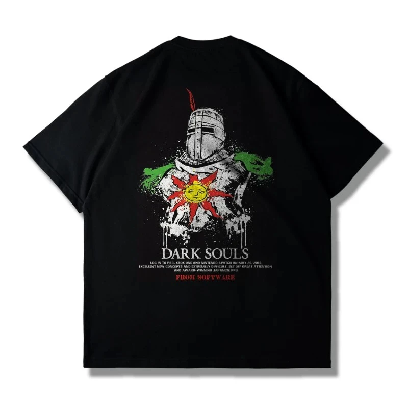 Dark Souls Solaire of Astora Sun Emblem Graphic T-Shirt Cotton Men Women Streetwear Tee