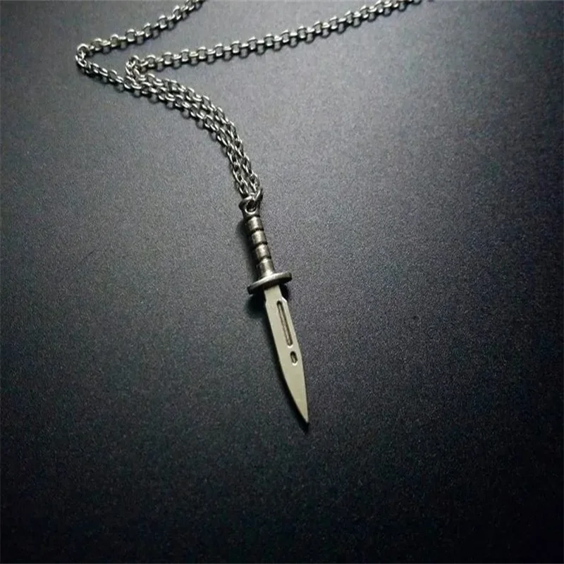 New Gothic Knife Dagger Pendant Chokers Necklace Earrings Jewelry Gift For Men Women Gril Boy Punk Kpop Style Accessories Charm