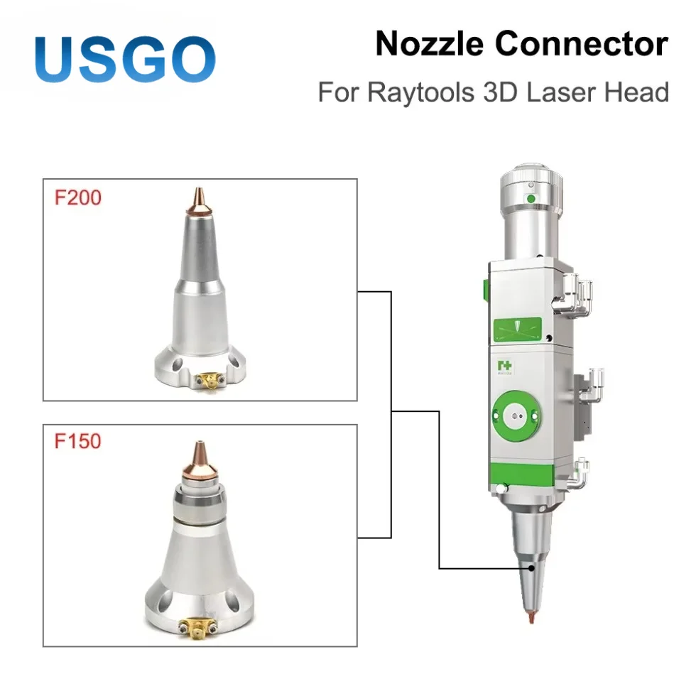 USGO Original 3D Laser Nozzle Connector Ceramic Sensor Part F150 F200 for Raytools 3D Fiber Cutting Head Consumables
