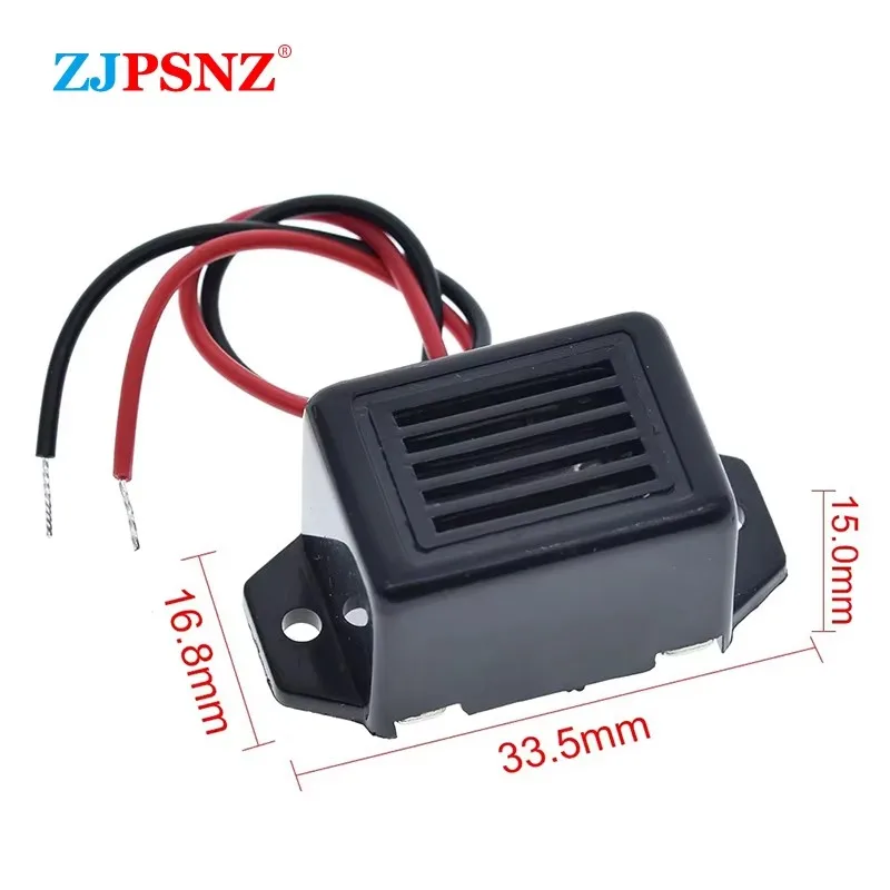 3V 6V 9V 12V 24V 75dB Siren Beeper Buzzer Sound Warning Alarm Adapter Cable Slim Invisible Car Truck Vehicle Reversing Reminders