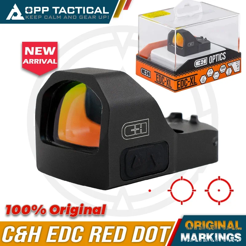 

Оригінальний C&H Precision EDC/EDC-XL MRS 3MOA Compact Red Dot Sight RMR/RMSc Footprint for Pistol Handgun Shake Wake/Shockproof