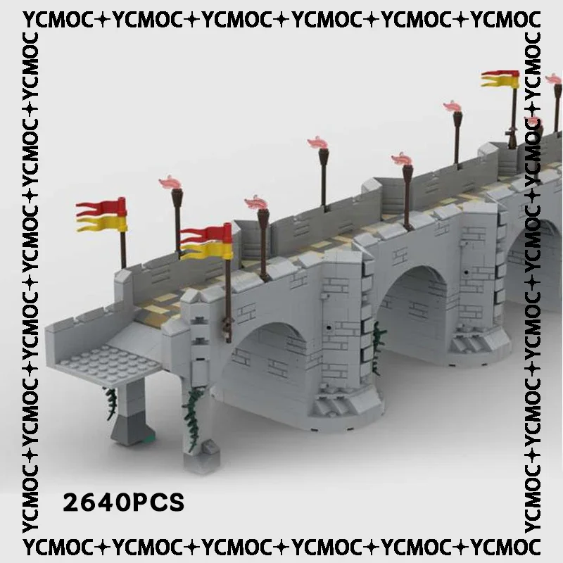 YcMoc Building Technology Blocks The castle Bridge of the Brave Knight giocattoli fai da te per bambini regali per bambini blocchi di architettura