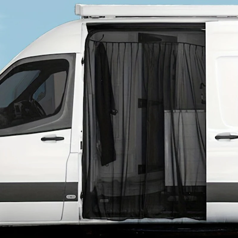 Outdoor RV Tailgate Flyscreen Net Magnetic Sunshade Net Car Rear Door Insect Proof Mesh Camper Van Motorhome Accessories