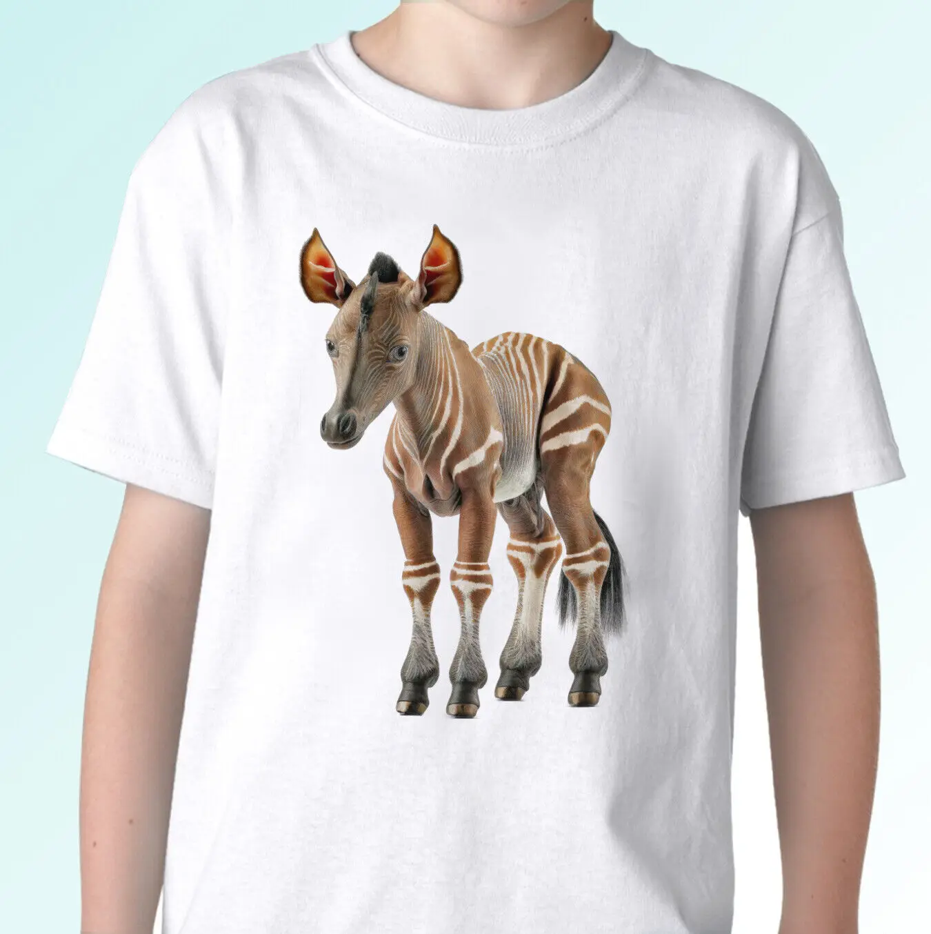 

Okapi t shirt tee top congolese giraffe animal gift mens womens kids baby sizes