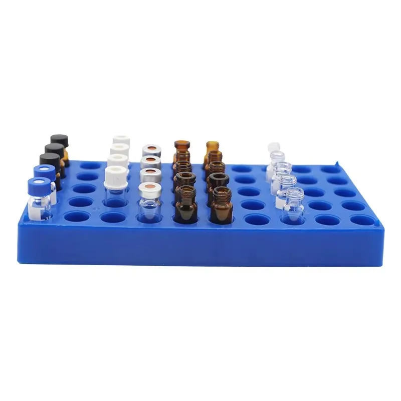 Picture 5: Vial Rack，Plastic Vials Centrifuge Tube Racks，50 Holds Diameter Suitable For 13mm 1.5/2ml  Stackable Lab Supplies，2Pcs