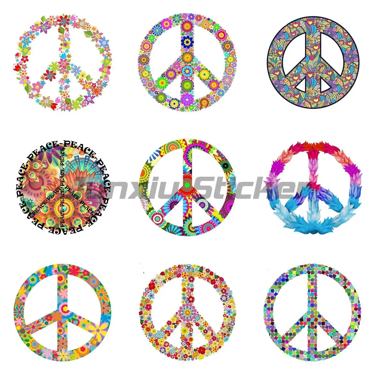 

personalise art Peace Sign Laptop Racing Motorcycle Funny Bumper Sticker Window Car Vinyl Sticker customizable