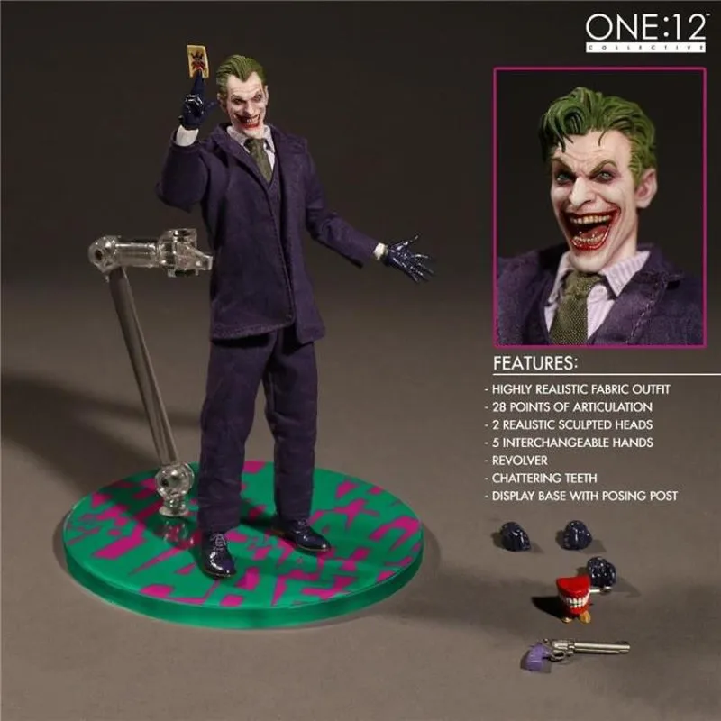 1:12 16cm Dc Comics Joker escala figura de acción articulada modelo coleccionable superhéroe exhibición de escritorio regalo de cumpleaños para Fans