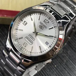 Seiko-メンズ防水発光時計,カレンダー付き,自動,機械式,スケルトンバック,シンプル,ビジネス,ファッション,新品,snk623