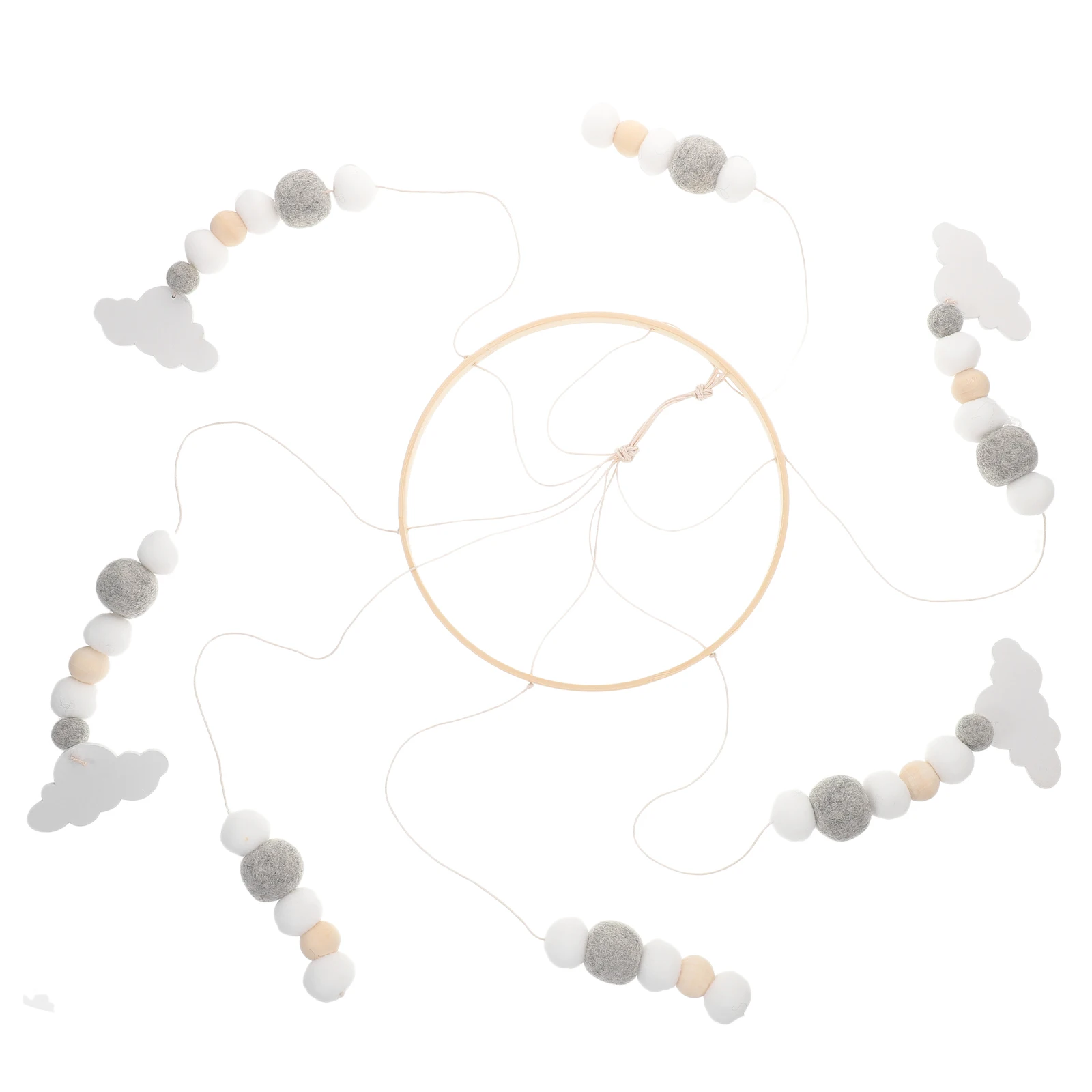 

Bohemian Baby Crib Mobile Felt Balls Pendant Hanging Decoration Nursery Room Decor for Baby Girls Crib Mobile Nursery Room Decor