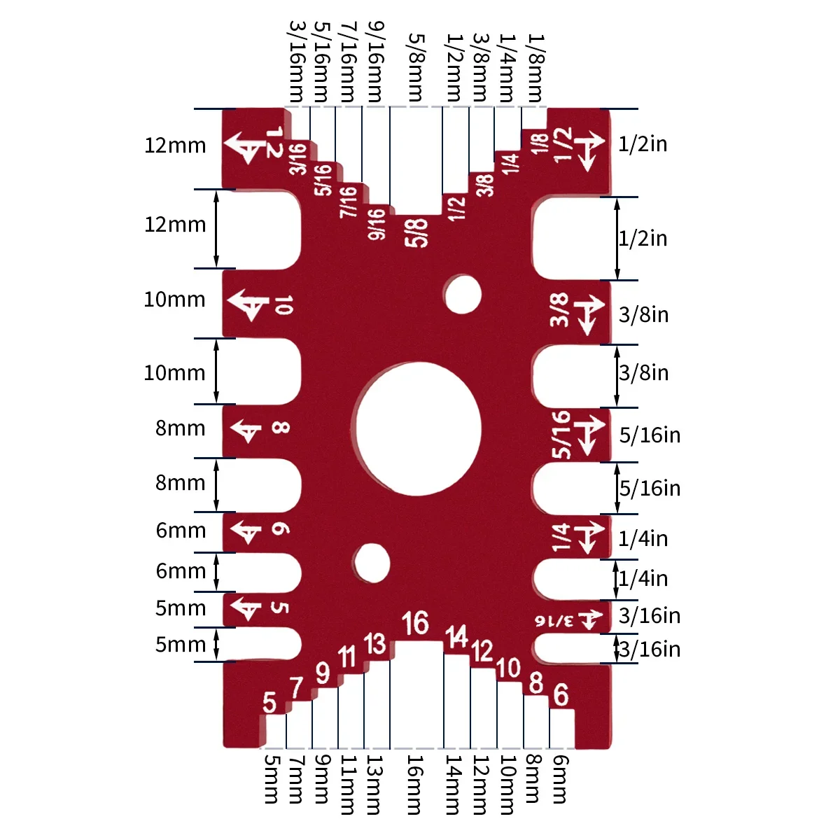 Precision Tenon Gaps Gauge -Woodworking Tenon Caliper Table Saw Depth Gauge Height Measuring Tool Metric and Imperial Card Gauge