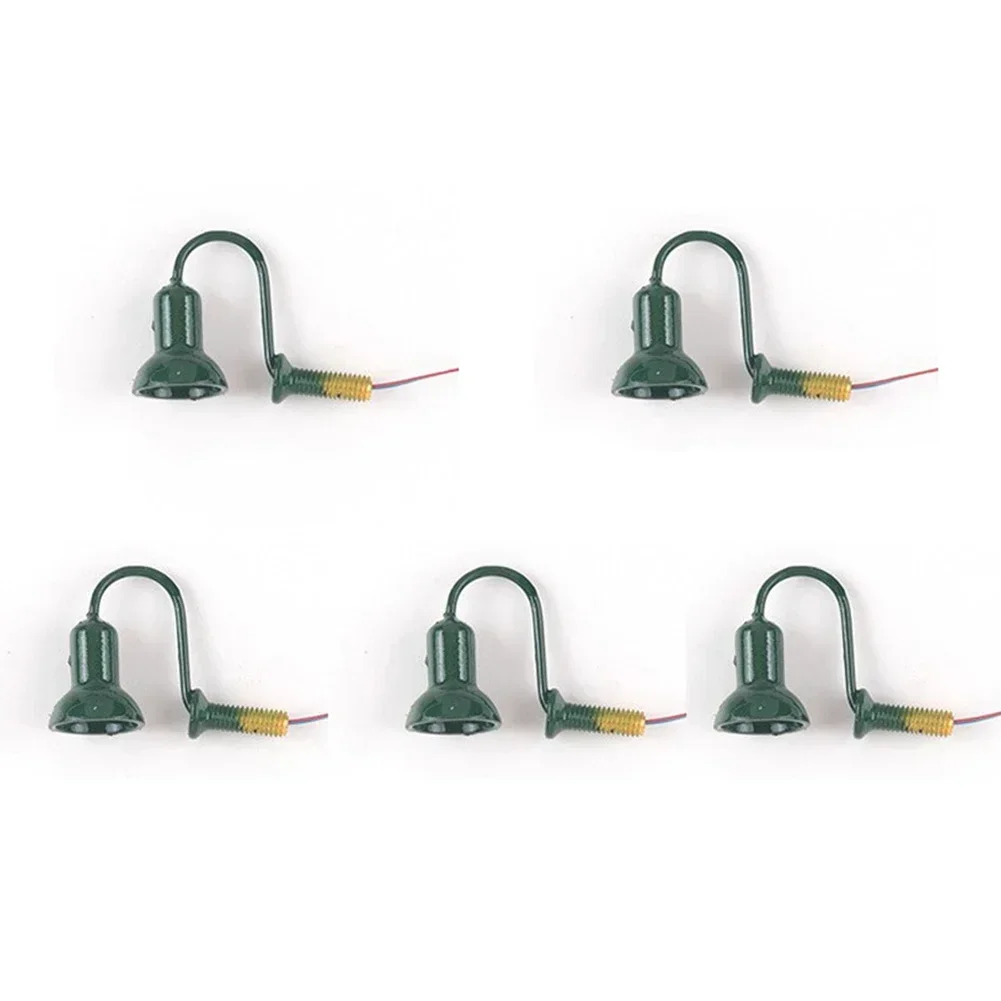 5 uds modelos de luz de pared 1:87 HO escala lámpara LED farola juguetes modelo ferroviario miniatura edificio farola modelos accesorio