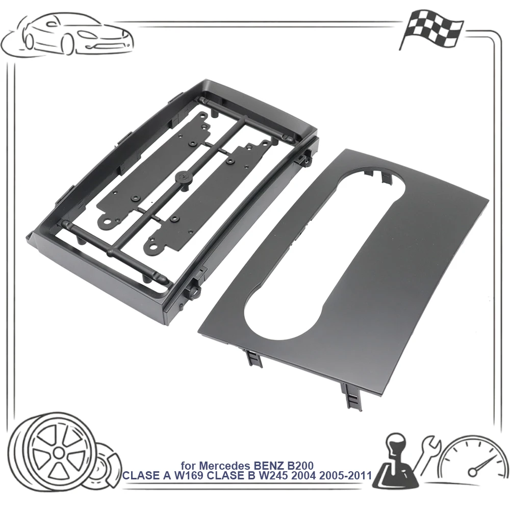 9 Inch Car Radio Android Stereo Panel Dash Trim Kit Frame for Mercedes Benz B200 Classe a W169 Classe B W245 2004-2011 - view 4