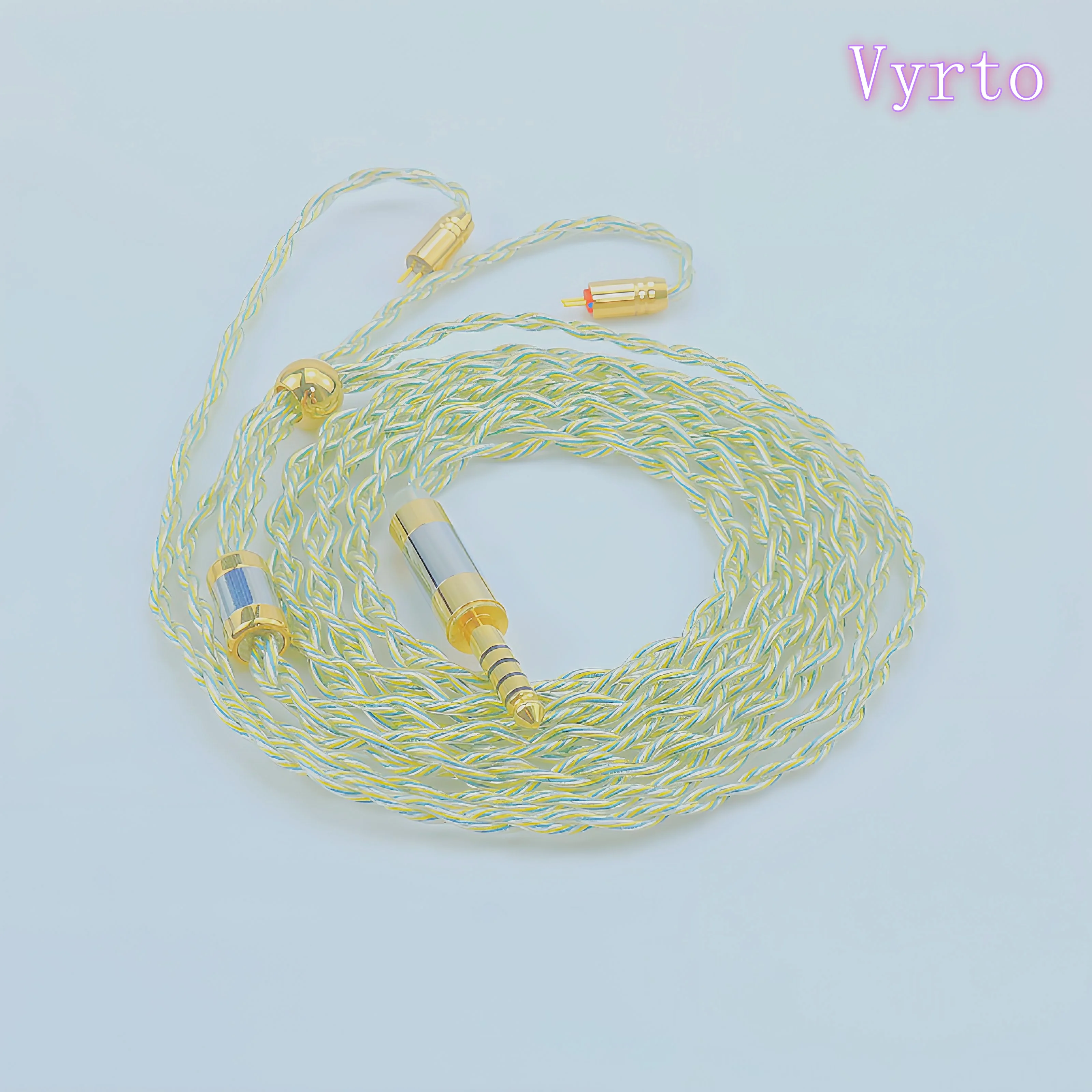 Vyrto-A15 Headphone Upgrade Cable With Gold, Silver And Copper 4-strand Core 0.78 Dual Pin Mmcx Balance 3.5 4.4 Hifi  Iem Cable