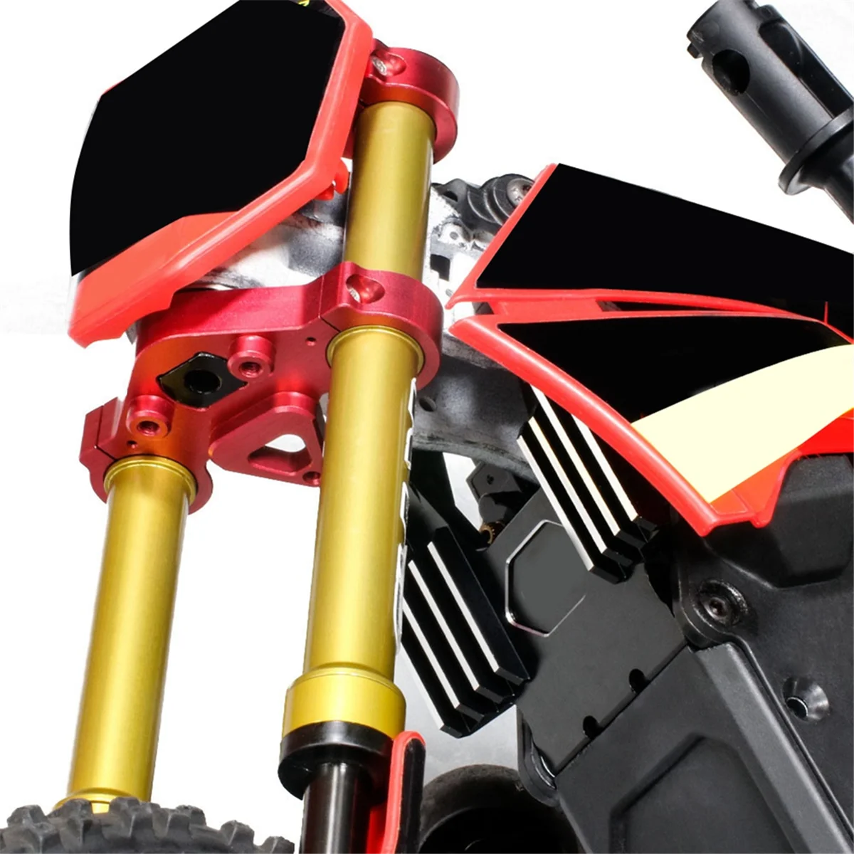 For LOSI 1/4 Promoto-MX Electric Motorcycle Aluminum Alloy Front Faucet Seat Support 261010 Silver