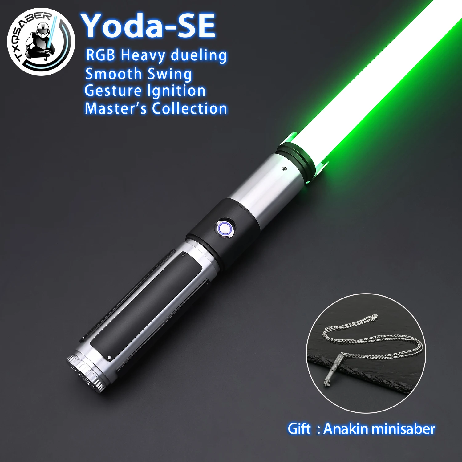 

TXQSABER Yoda SE Lightsaber SNV4 Proffie2.2 RGB Heavy Dueling Gesture Ignition Bluetooth FOC Force Sword Cosplay Gifts