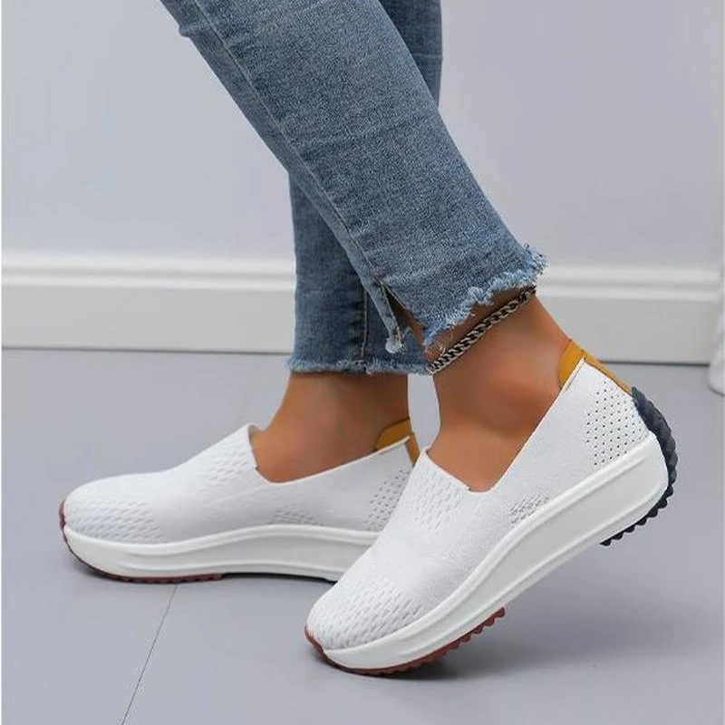 Sneakers traspiranti moda donna Flats Slip on Mesh Shoes donna Light Sneakers autunno mocassini Femme Basket Flats Shoes zapatos