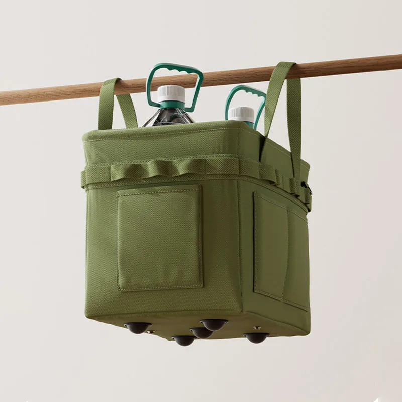 Robuste, faltbare Werkzeugtasche mit Seitentasche, Organizer aus Oxford-Stoff mit großem Fassungsvermögen für Camping, Autoreparatur, Bauarbeiten – Detail 10