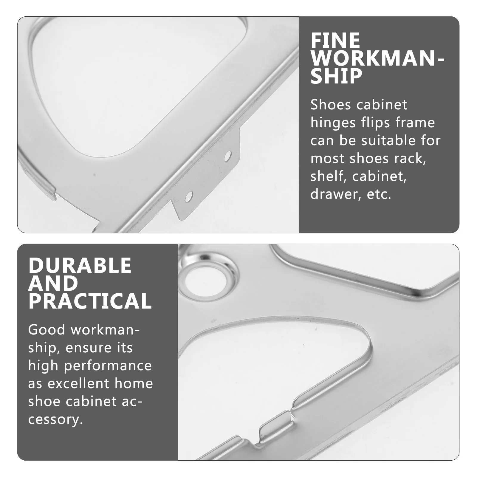 

Stainless Steel Shoe Cabinet Flips Frame Hinges 1 Layer Silver Color ganizer Rack Accessories For Drawer Shelf
