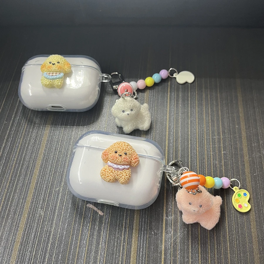 cartoon dog case For QCY MeloBuds Pro / arc buds lite/AilyBuds Pro Case Silicone earphone Cover for QCY AilyBudsPro+