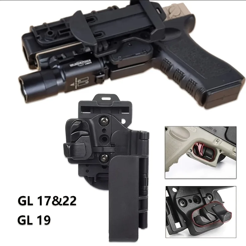 

Right-Handed Quick-Draw Tactical Gun Holster with Secure Snap Closure Ergonomic Design for G-Series G19 & 34 Hunting Accessories