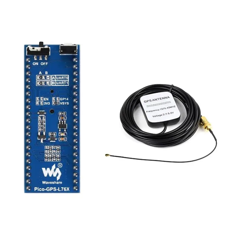 Waveshare For Raspberry Pi Pico Compatible GNSS Expansion Board Featuring L76K-Based Module GPS Beidou GLONASS QZSS Support