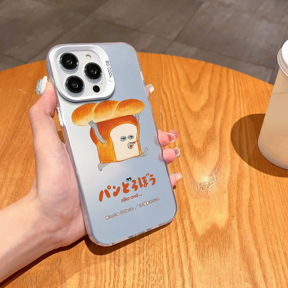 B-Bread Thief phone case FUNDA for iPhone 12 11 13 14 15 16 17Max Pro Plus Mini Electroplated Silver lMDaser Color Cover