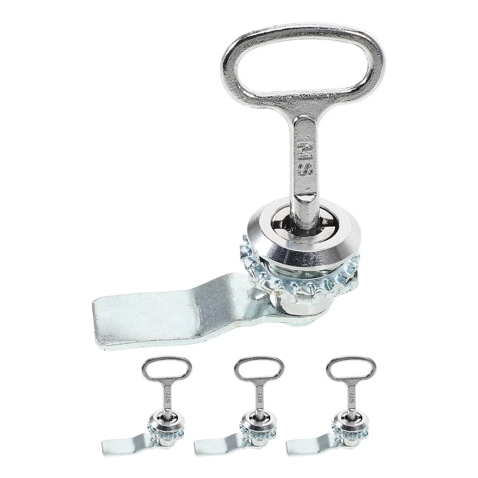 

4 set Trash Can Lock Metal Triangular Key For Outdoor Garbage Bin Security Lid Latch Replacement Set Utility Keys Theft