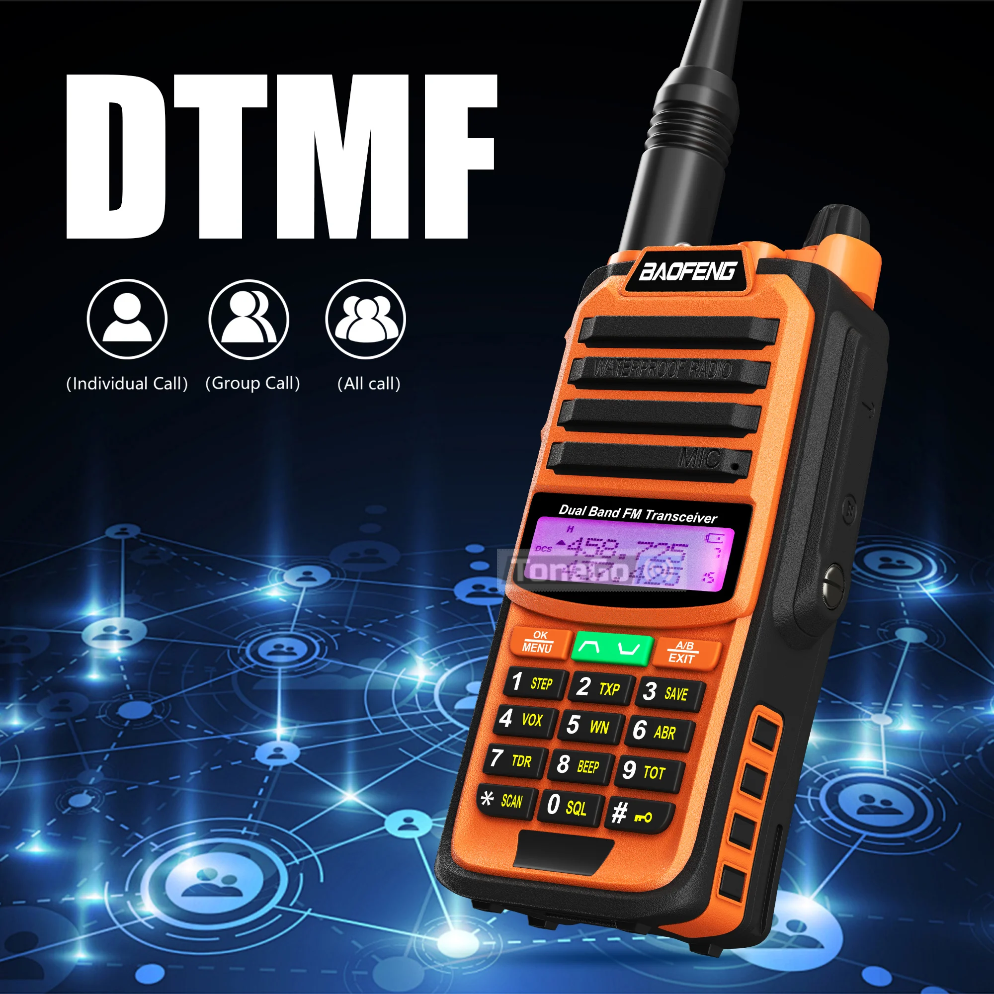UV-68 Pro Max V2 Baofeng IP67 Waterproof Walkie Talkie Tri-Power Type-C 10KM UV-98 Pro Ham Radio FM Flashlight DTMF Transmitter