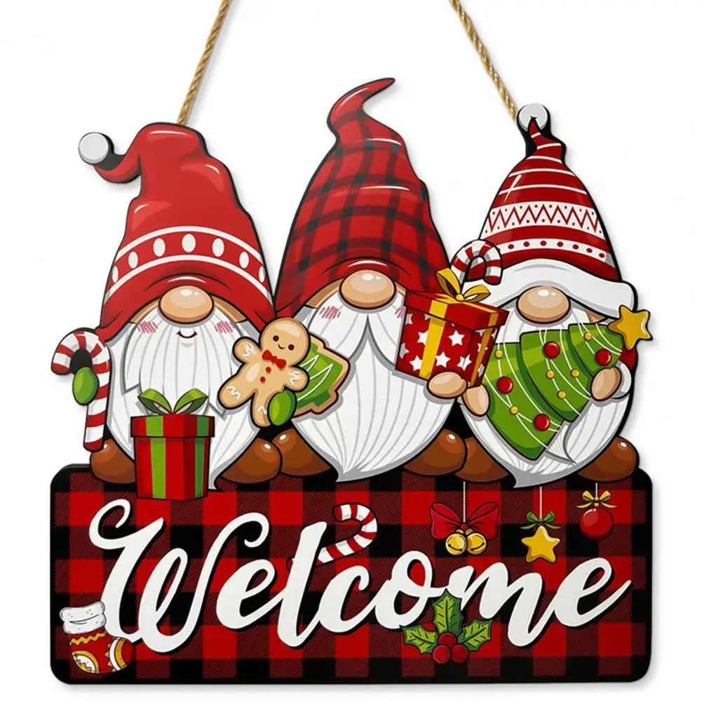 

Christmas Door Sign Rustic Christmas Door Sign Wooden Christmas Gnome Door Sign Festive Indoor/outdoor Decoration for Front Door