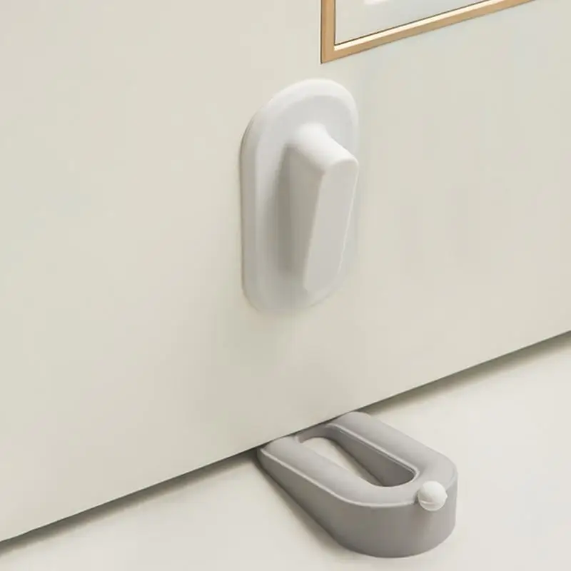 Silicone Door Stop Stoppers Block Doorstops Door Stopper Home Office Adhesive Mute Anti-Shock Door Rear Retainer