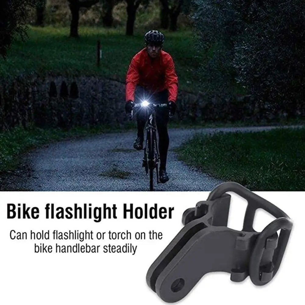 Adjusted Bicycle Light Torch Flashlight Holder Clip Mount Bracket for Road Bike Cycling for Gopro Camera Mount Holder Black T3J1