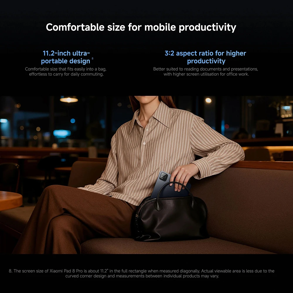 Versión Global Xiaomi Pad 8 Pro Tablet, Xiaomi Pad 8 Pro Tablet PC, 8 GB/256 GB, 12 GB/512 GB, Pantalla de 11.2 Pulgadas 3.2K, Wi-Fi 7, Batería de 9200 mAh 5