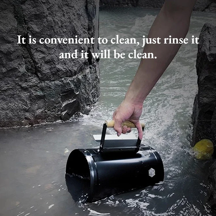 Portable Charcoal Bucket Charcoal Igniting Barrel Barbecue Stove Stainless Steel Igniter Outdoor Barbecue Stove Rugged convenien