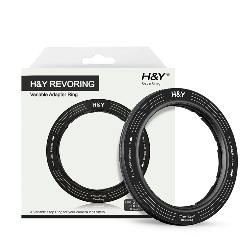 H&Y RevoRing Camera Accessories Lens Filters Step Up Rings Variable Adapter Ring 37-49mm 46-62mm 52-72mm 67-82mm 82-95mm